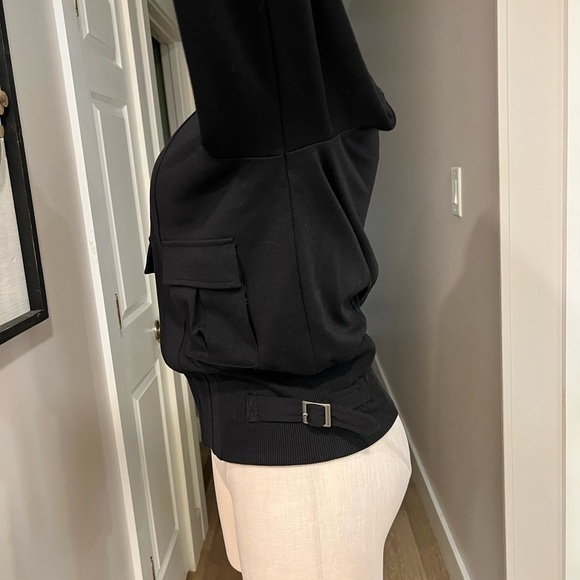 Apostrophe Black Utility Short Stile Zip Up Jacket - Picture 9 of 12